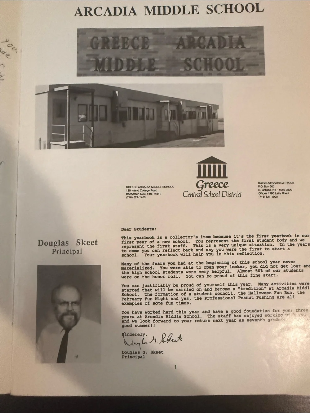 1987-88 Arcadia Middle School Yearbook